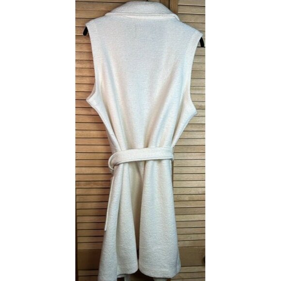 Tahari Cream Wool Sleeveless Vest with Tie  SnowQueen Styling - Picture 7 of 8